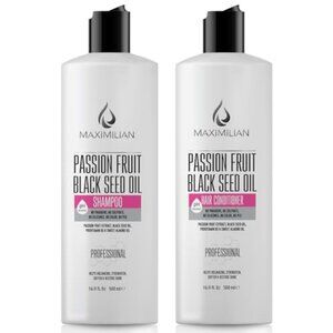 Maximilian Passion Fruit Black Seed Oil Shampoo and Conditioner-Extra Volume
